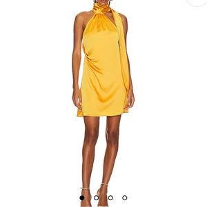 NWT Jonathan Simkhai Jade Halter Mini sz 6 Goldenrod